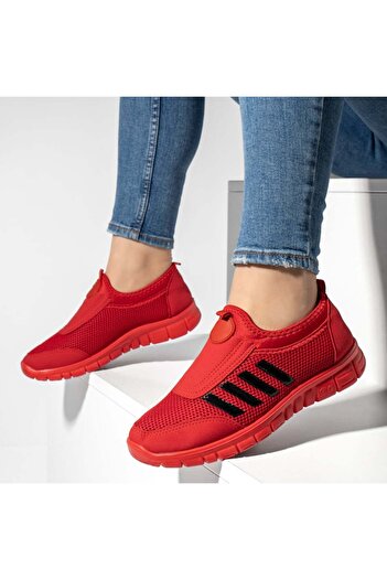 BMoD Women's red sport espadrilles with a thick sole MOD13181