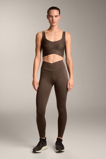 Oysho Perfect-adapt ankle-length leggings with crossover V-waist