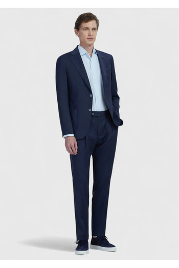 Ramsey Navy Blue Plain Zeroweight Slim Fit 100% Wool Jacket