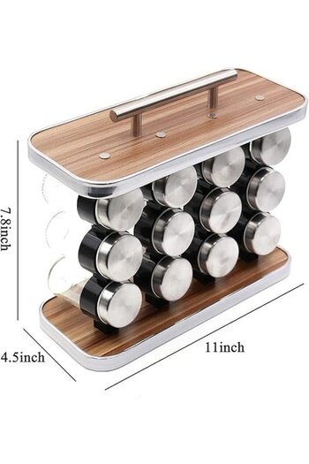 ORCHID 12PC SPICE JAR SET WITH STAND