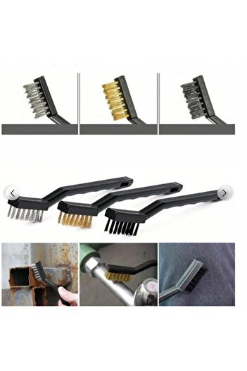 Rosfix Cleaning Brush Set 166MM | Steel, Brass, Nylon | Ergonomic Handle