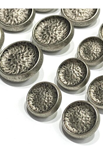 karantuhafiye Italian Trench Coat Button Set / Vintage Model / Silver