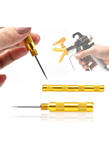 Rosfix Paint Gun Cleaning Rod – High Precision | Durable Gold Steel