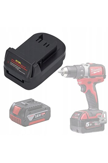 Rosfix Bosch 18V to Milwaukee 18V Battery Adapter | USB 5V 2.1A | BS18ML