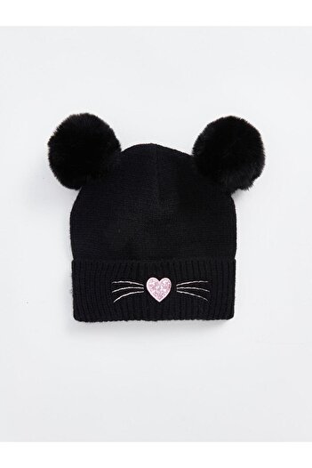 LC Waikiki Heart Embroidered Girl's Beret (W5)