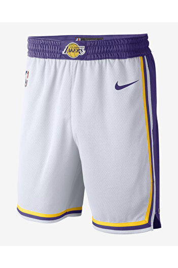 Nike Los Angeles Lakers NBA Erkek Beyaz Basketbol Şort AJ5616-100