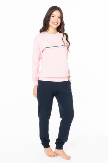 U.S. Polo Assn. Women's 2 Thread Winter Home Wear Pajama Set, Narrow Leg