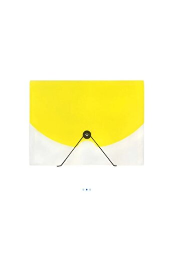 Bigpoint Lotte Gusseted File with 13 Pockets Elasticated A4 Transparent Yellow