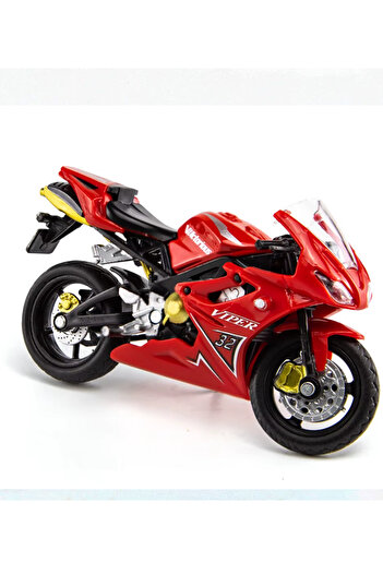 LRS STORE Trumph 675 Model Motorcycle with Special Stand Detailed Decoration Toy Motorbike 1:18 Red