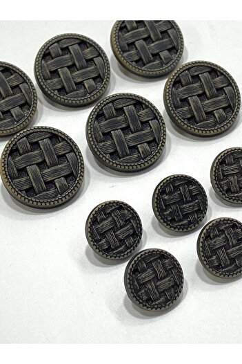 karantuhafiye Italian Sports Jacket Button Set Vintage / Black