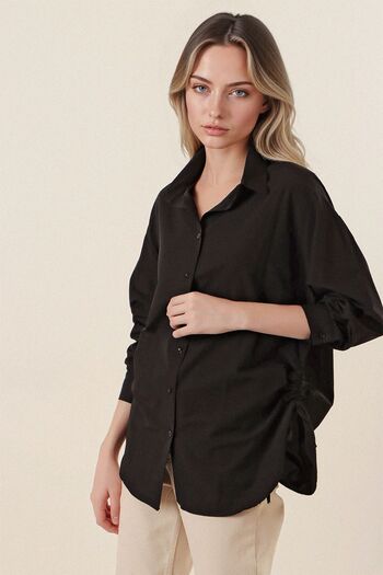Hiccup Bdart Buttoned Oversize Poplin Shirt