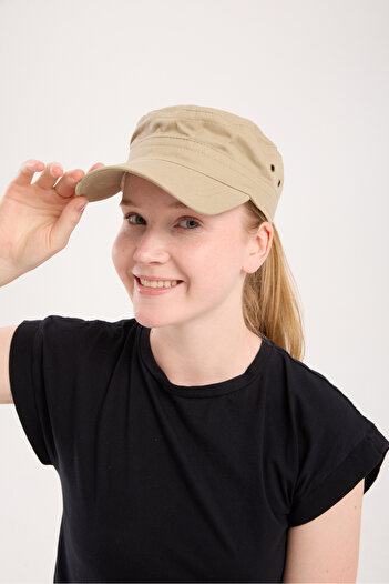 OX-RA Beige Unisex Kastro Hat Cap Outdoor Castro Cap