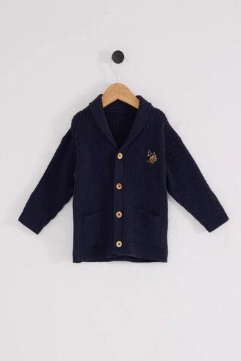 U.S. Polo Assn. U.S. Polo Baby Boy Cardigan 3-12 Months Navy Blue