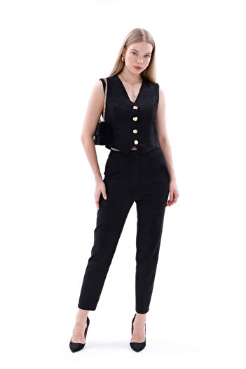 Pulli Collection Buttoned Vest Suit with Chamois Accessories