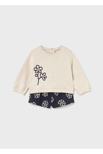 MAYORAL Bermuda Set for Ages 1-4 - Navy Blue