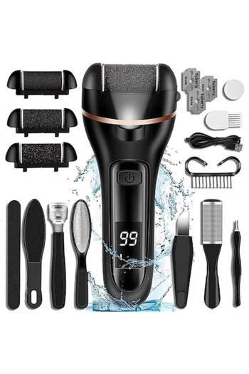 TerraShop Electric Feet and Heels File Katsumi™, Digital Display, 2200 RPM, Waterproof, Locking Function, 3