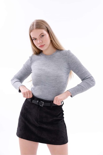 Pulli Collection Velvet Corduroy Mini Skirt