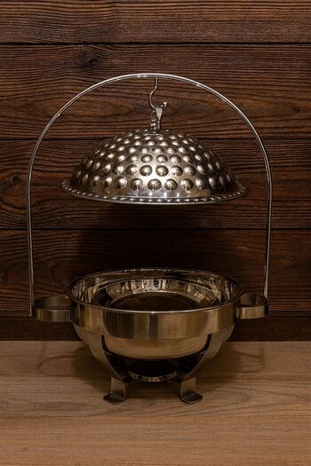ALMASA Luxury 6L Silver Buffet Heater