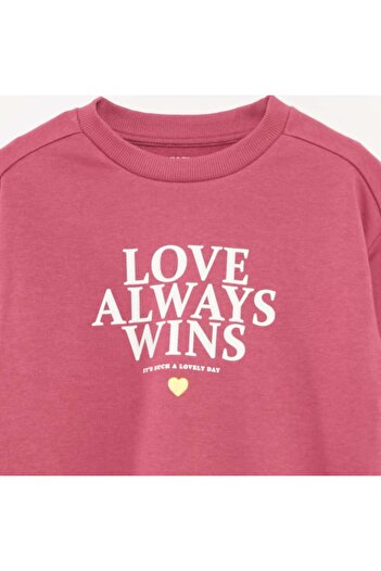 KIABI Sweatshirt + print leggings set - 2-piece set PINK