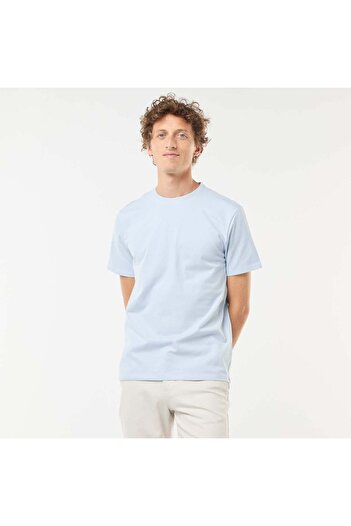KIABI Round-neck cotton T-shirt BLUE