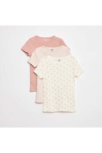 KIABI Pack of 3 T-shirts WHITE