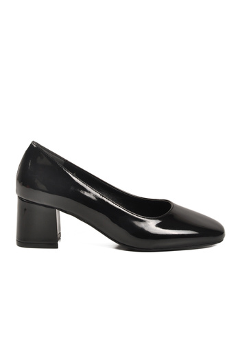 Aspor Black Patent Leather Women's Heeled Shoes
