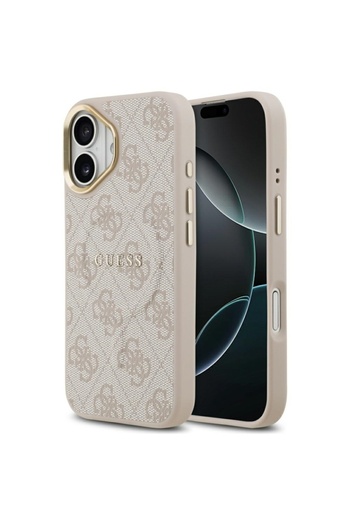 Guess Case for iPhone 17, Hardcase 4G Classic MagSafe, Pink