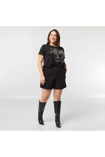 KIABI Short-sleeved printed T-shirt BLACK