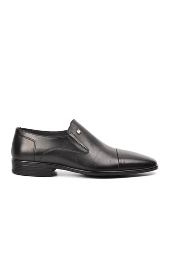 Fosco Black Genuine Leather Men's Classic Shoes