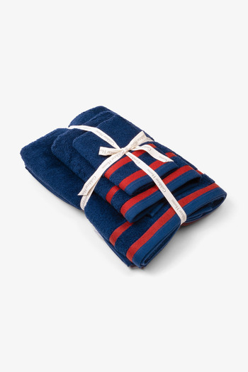 Goldstar Home Velora 3-Piece Towel Set Navy Blue |   30X50 + 50X90 + 70X140