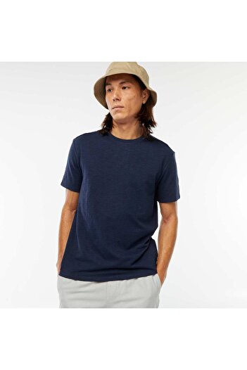 KIABI Short-sleeved textured knit T-shirt BLACK