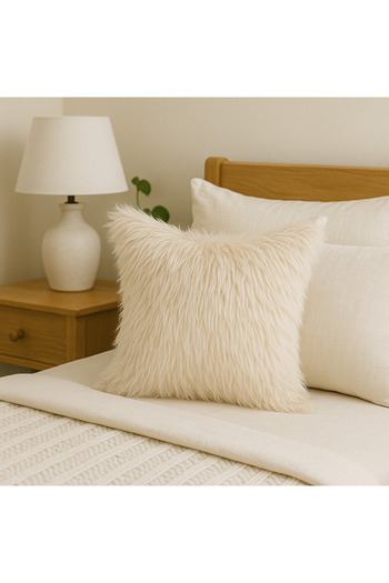 LadiesHome Kemik Peluş Yastık Kılıfı 45x45