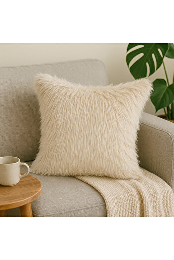 LadiesHome Kemik Peluş Yastık Kılıfı 45x45