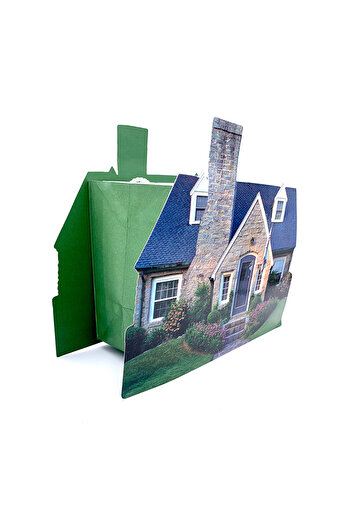 TRIANGLE House-shaped paper bag