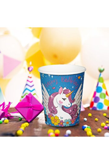 SHOPIENS Set 10 cardboard cups for children's birthday party Happy Unicorn Shopiens®, with unicorn design, 2