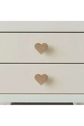 KOÇSAN Heart Wooden Handle Luxury Country Kitchen Furniture Cabinet Drawer Handle