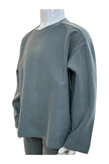 Benetton Girl's Blue-Anthracite Tshirt