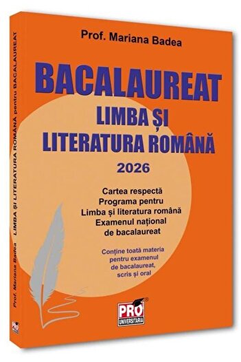 Editura Pro Universitaria Romanian language and literature for the 2026 baccalaureate