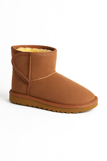 Zilvana Girl's Tan Regular Size Banded Fur Winter Boots