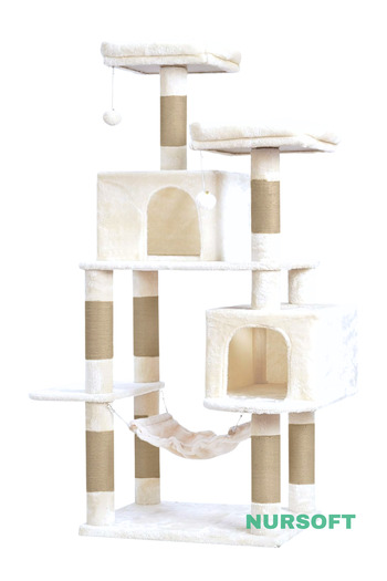Nursoft XL Double Slot Hammock Cat Scratching Play House – 8-10 kg Capacity