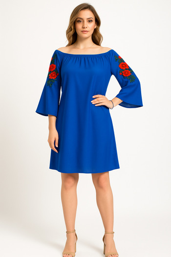 Welike Casual women's dress with Anna embroidery