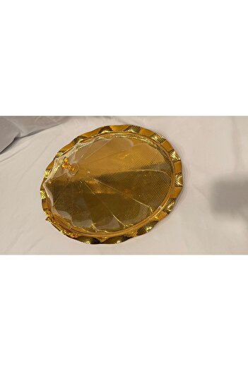 ALMASA 48*37cm oval gold acrylic tray with lid
