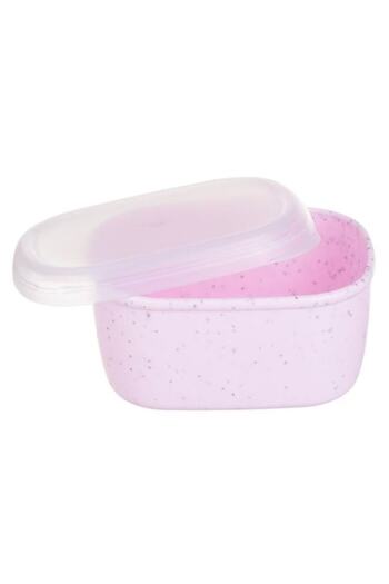ANTBRO Caserola mini 200 ml ANTBRO® roz – recipient dreptunghiular din plastic cu capac etans