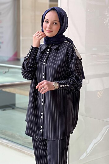 Missemramiss Knitwear Garni Striped Set