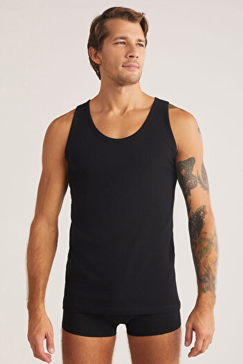 Kom 100% Cotton Thick Strap Double Pack Men's Classic T-Shirt