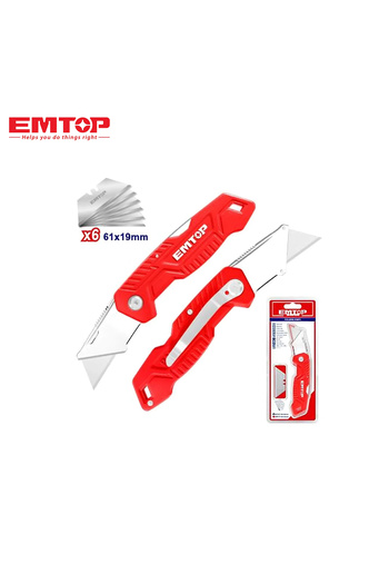 EMTOP Chrome triangular blade scalpel with 6 extra blades