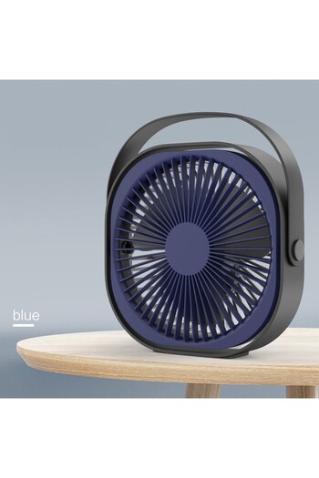 Flippy Mini desk fan with usb, Flippy, 360 degree rotation, 3 speeds, 4000 mA, 13.5 x 12.8, Blue