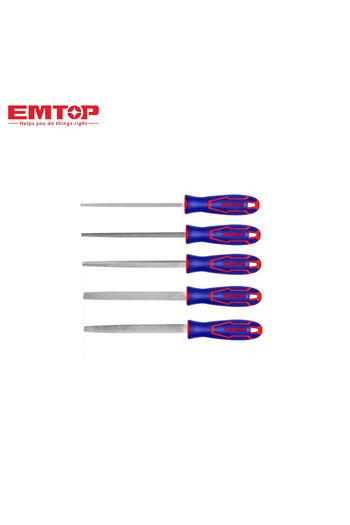EMTOP 5-Piece File Set - 8-Inch | High Precision and Efficiency