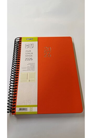 Gıpta Agenda 2026 Hard Cover Daily Planner 20x28 Turquoise 419-SEK