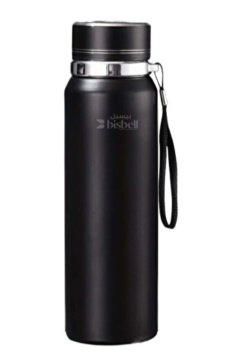 Bisbell Stainless Steel Insulated Water Bottle, Portable Design for Outdoor Sports, Black